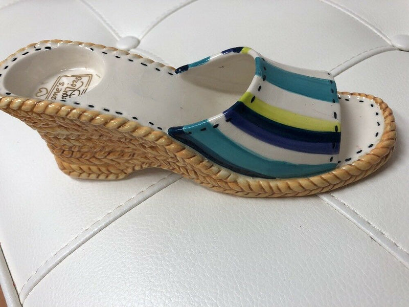 Cute DIANE ARTWARE Happy Toes Sandal / Clog, Candle Holder Tea Light - New