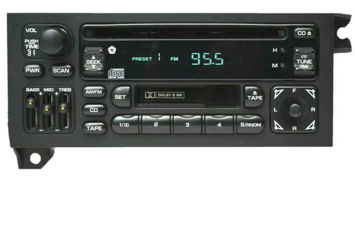 Genuine OEM Dodge Jeep Chrysler AM /FM Radio CD & Cassette Player | P04704383ADj