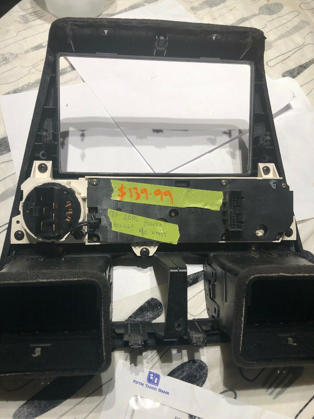 $400, 98 99 00 01 02 Honda Accord AC Heat Climate Control Unit w/ Clock & Bezel