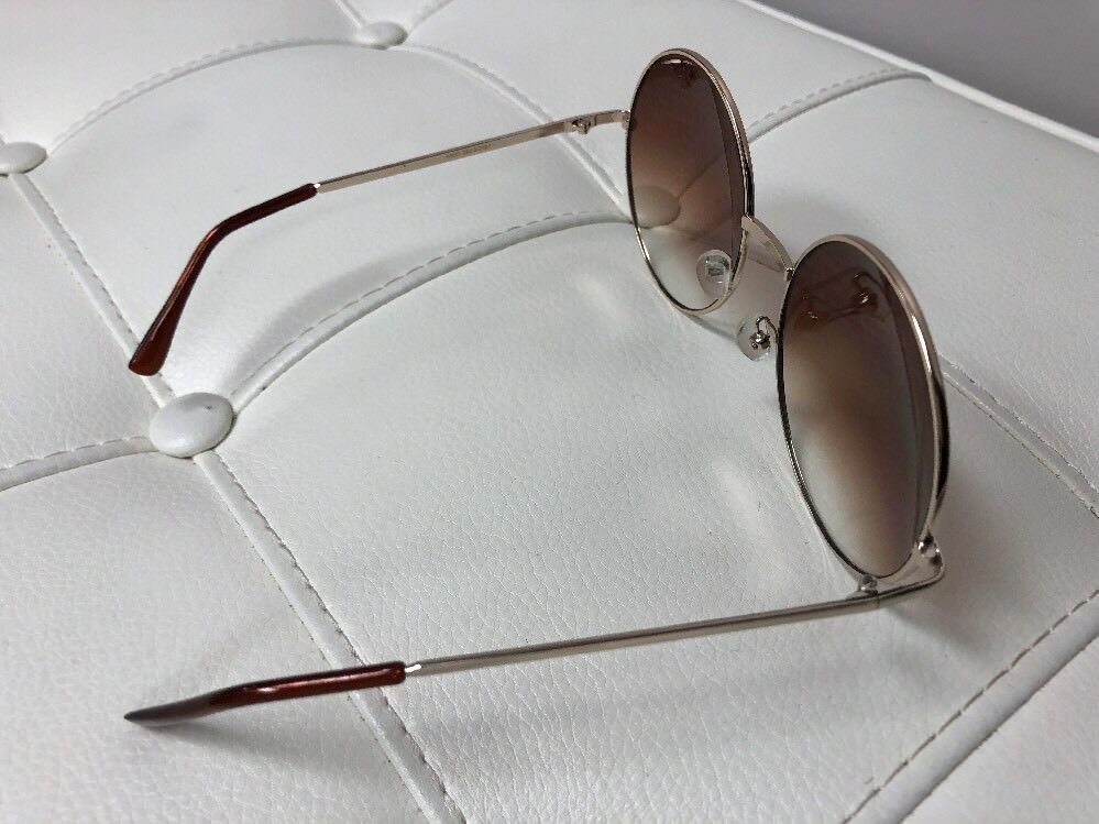 Round Sunglasses Big Oversized XXL Large Huge Glasses Women Frame Retro Gold