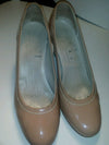 AGL Attilio Giusti Leombruni Patent Style Flex Pump Shoes 8 38.5 Nude $310 FBB