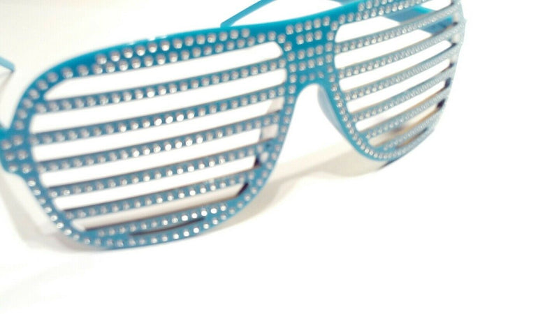 teal eyeglass frames bling