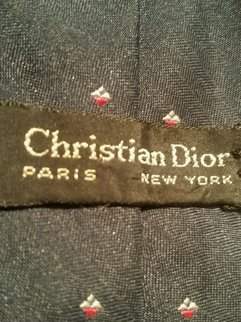 mens Christian dior newyork blue tie