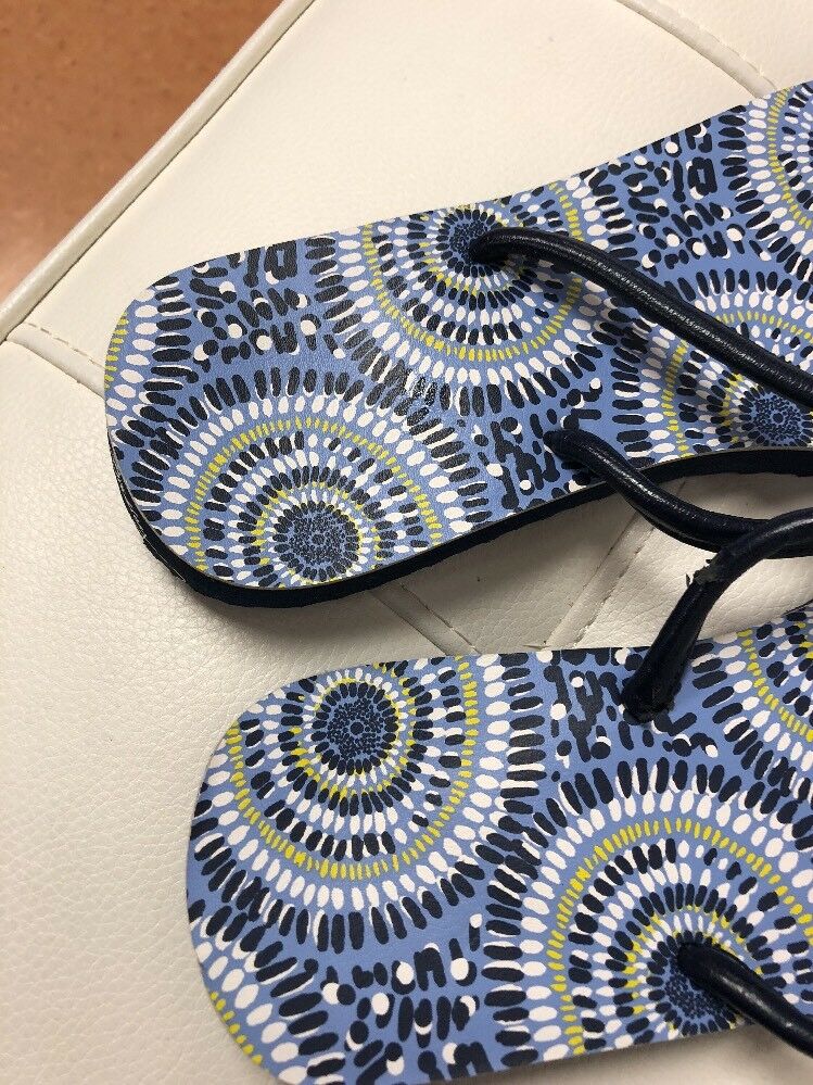 Vera Bradley FLIP FLOPS Braided Straps STARRY NIGHT Thong Sandals 6/7