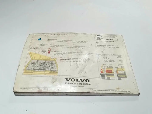 1993 VOLVO 940 OWNERS MANUAL USER GUIDE V4 2.3L WAGON SEDAN TURBO S BASE AWD 2WD by DALEY1DEALS,LLC.