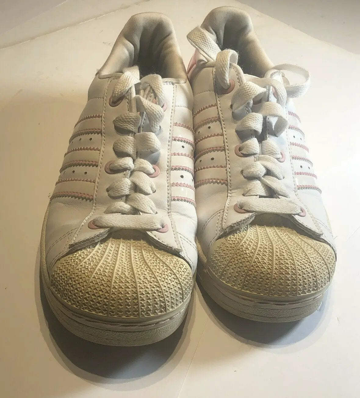 ADIDAS Superstar All White Shell Toe Shoes Mens Size 6 Basketball Classic EUC by adidas