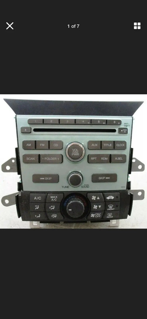 09-11 Honda Pilot CD Player Radio Climate Temp Heater AC Control 1XV0 OEM 2009 by Honda