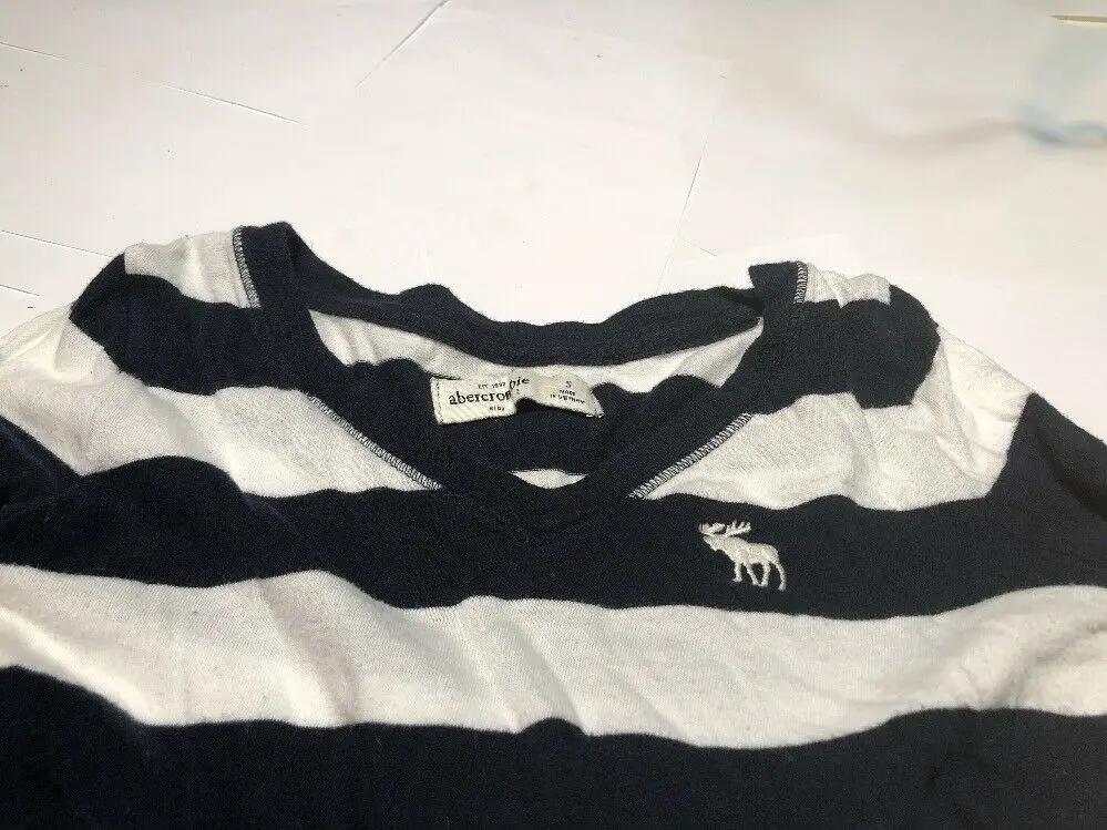 abercrombie+ fitch Cotton Long Sleeve Blue And White Shirt Size Small by Abercrombie & Fitch
