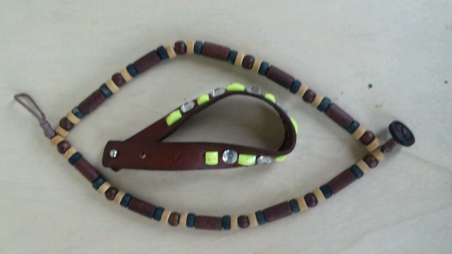 Bracelets Hollister brand one real leather and other  real woods