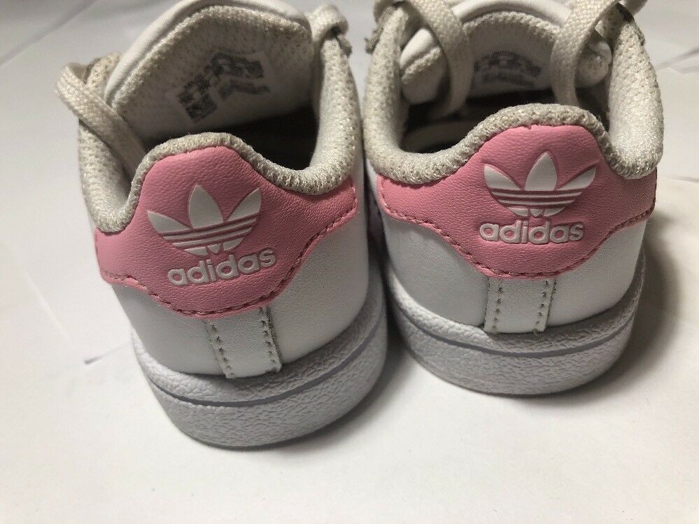 Toddler Pink And White Superstar Adidas Size 3