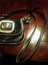 Kathy Van Zeeland Mahogany Vegan Leather~Silver Logo Crown Small Xbody Bag~EUC