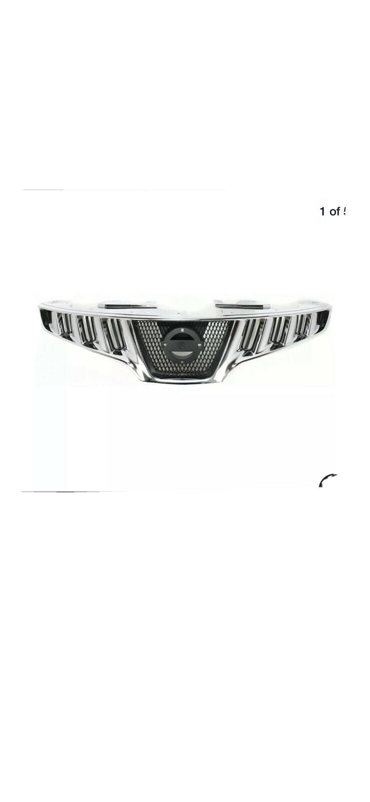 OWM Grille For 2009-2010 Nissan Murano Chrome Shell w/ Black Insert Plastic