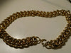 gold large bling costume jewelry necklace size 11 inches long