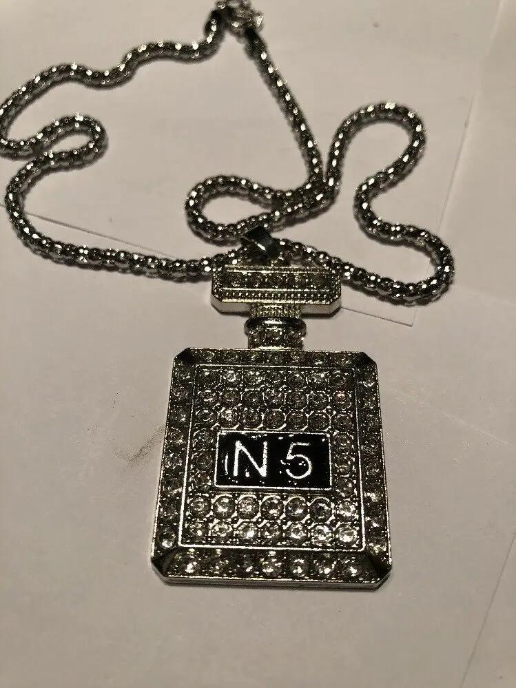 Number 5 Perfume Bottle Necklace Pendant by Unbranded