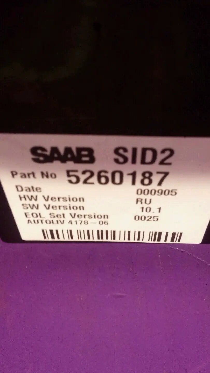 Saab 9-5 SID2 Information Display Radio Clock Dash LCD MPG 98 99 00 01 02 03 OEM by Saab