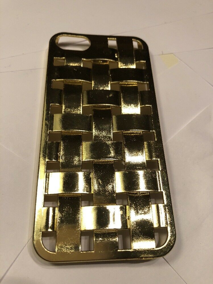 IPhone 5 Basket Weave Gold Phone Case, Gold