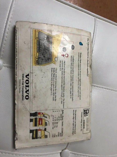 1992 Volvo 940 Owner's Manual U.s.a & Canada by DALEY1DEALS,LLC.