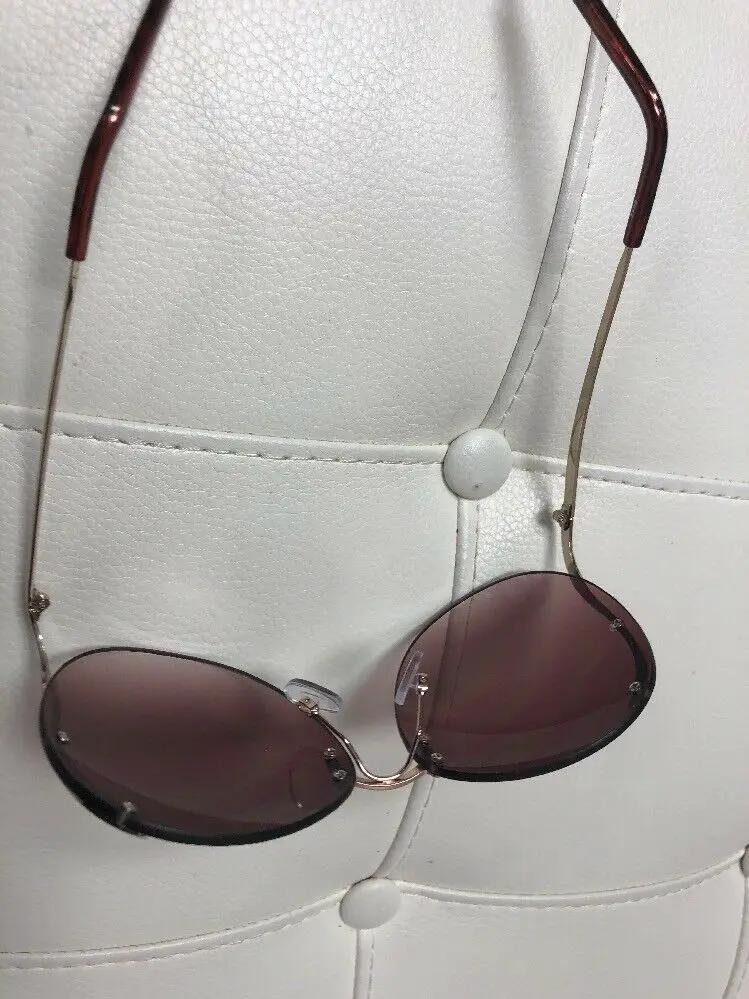 70's Vintage Oversized Rimless Large Round Clear Lenses Women Big XXL Sunglasses by Fashion Deal