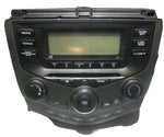 2003-07 Honda Accord AM/FM/CD Radio 6 Disc Player w Climate Controls + Code