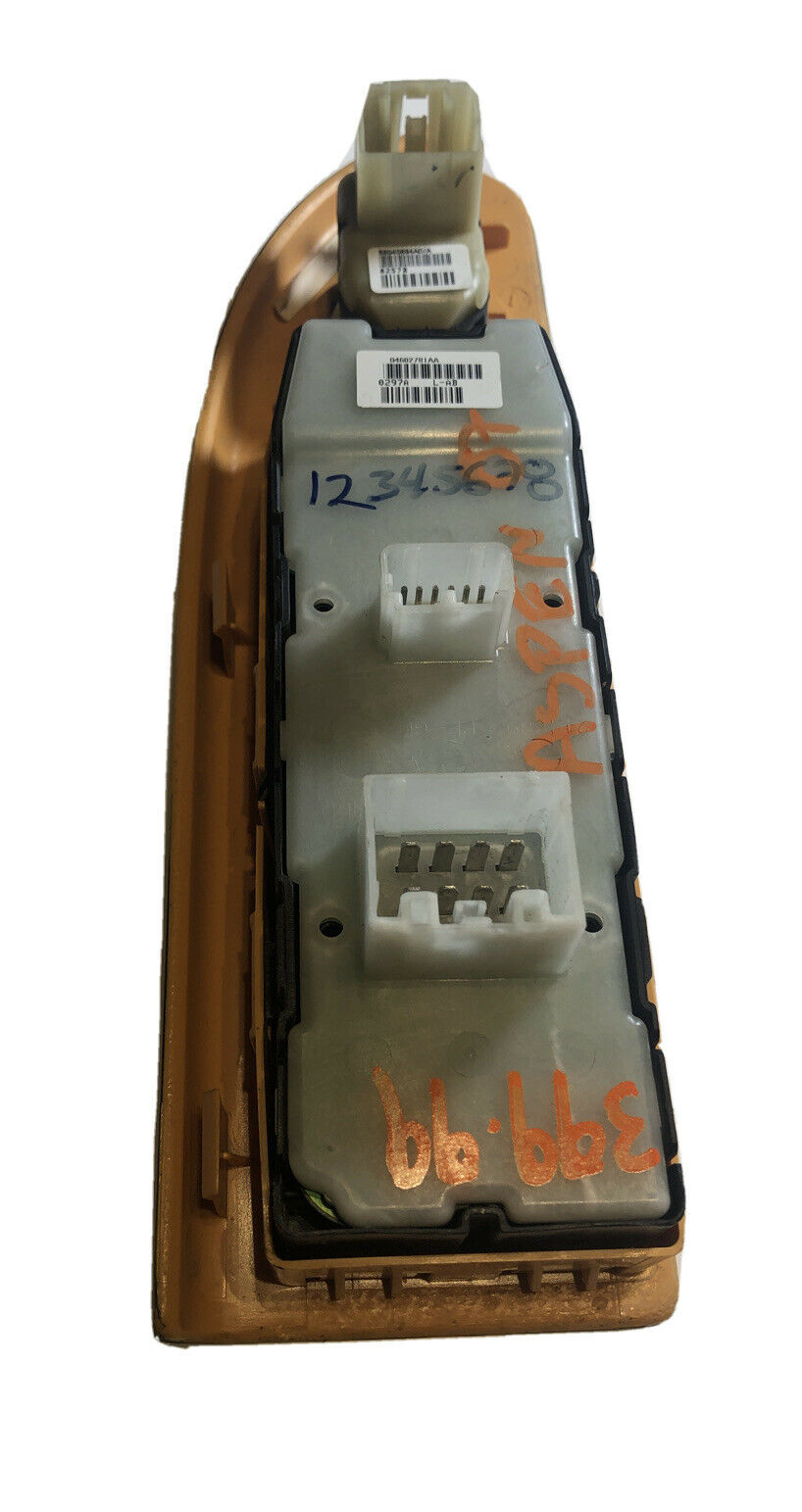 08 CHRYSLER ASPEN FRONT DRIVER LEFT MASTER WINDOW SWITCH LITE WOODGRAIN