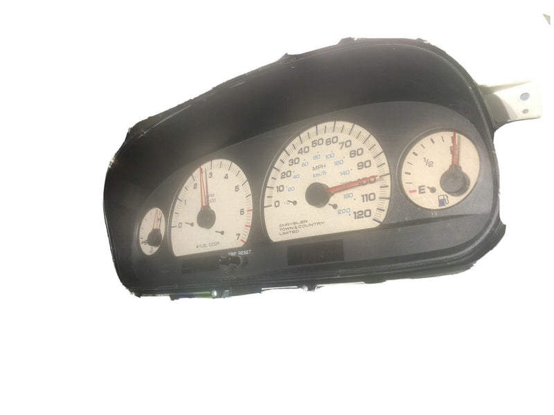 1999 2000 Chrysler Town Country Instrument Cluster Speedometer Tach "White Face"