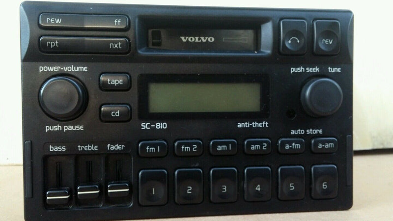 93 VOLVO 850 CD CASSETTEE RADIO PLAYER OE anti-theft SOUND SYS. 35333517 SC-810