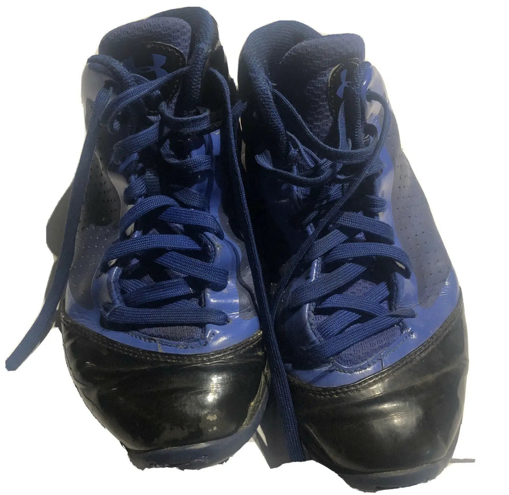 BLUE AND BLACK UNDER ARMOUR BASKETBALL SHOE SIZE 5Y USA, 4.5 UK by Under armour