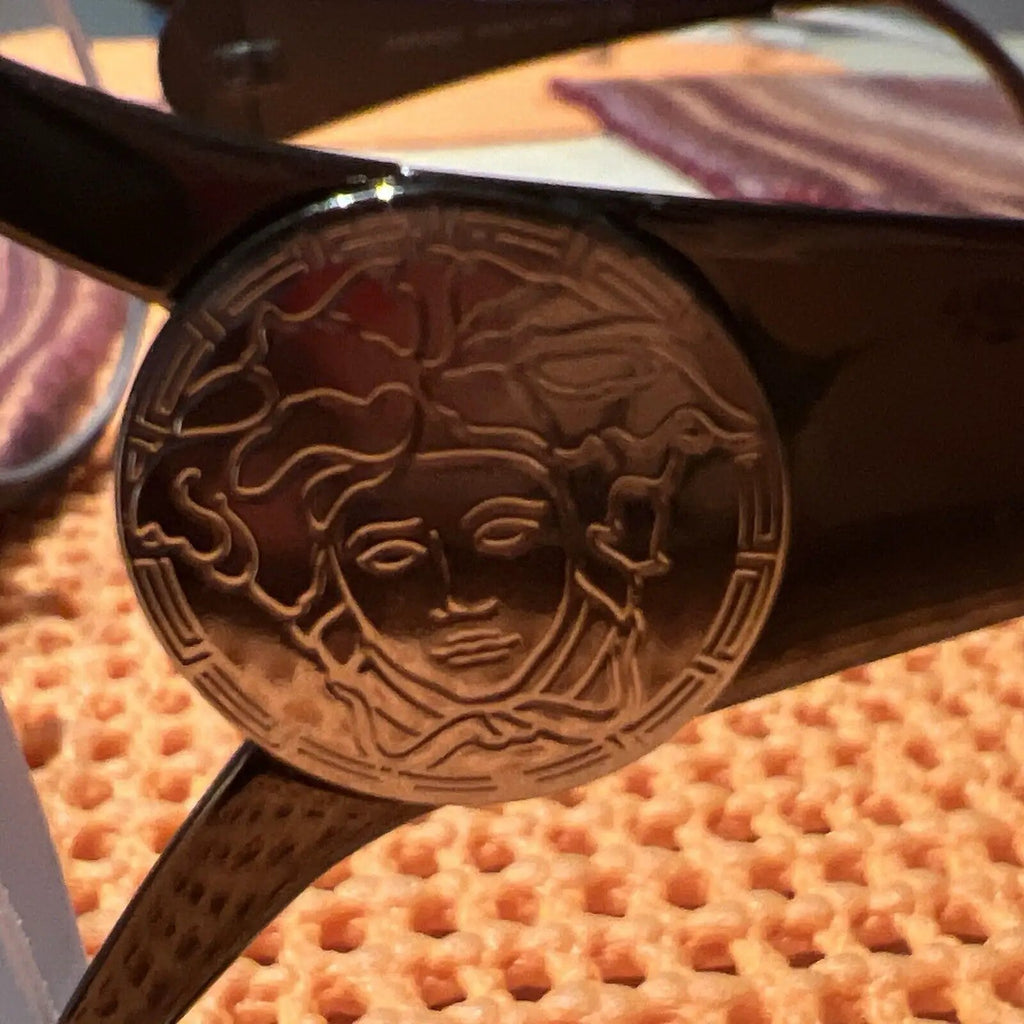 VTG Versace Gold Oversize Glasses Italy MOD. 2098 1233/13 63014 120. 3n by Versace