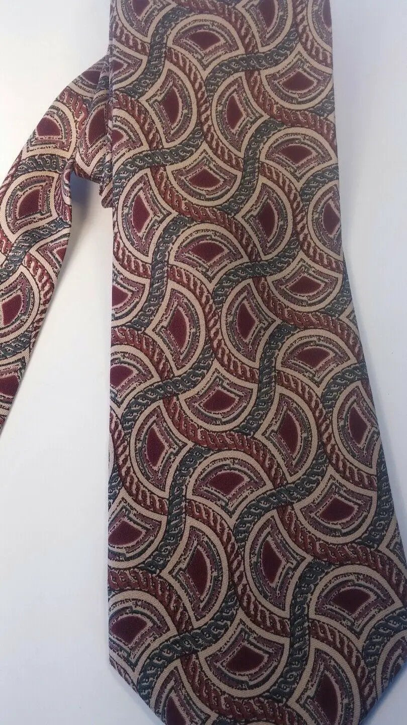MEN NECK TIES 100% ITALY brown black . flowery. AUSTIN REED by DALEY1DEALS,LLC.