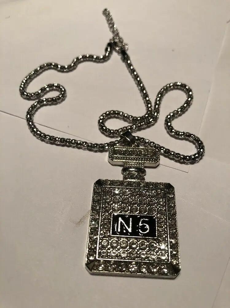 Number 5 Perfume Bottle Necklace Pendant by Unbranded