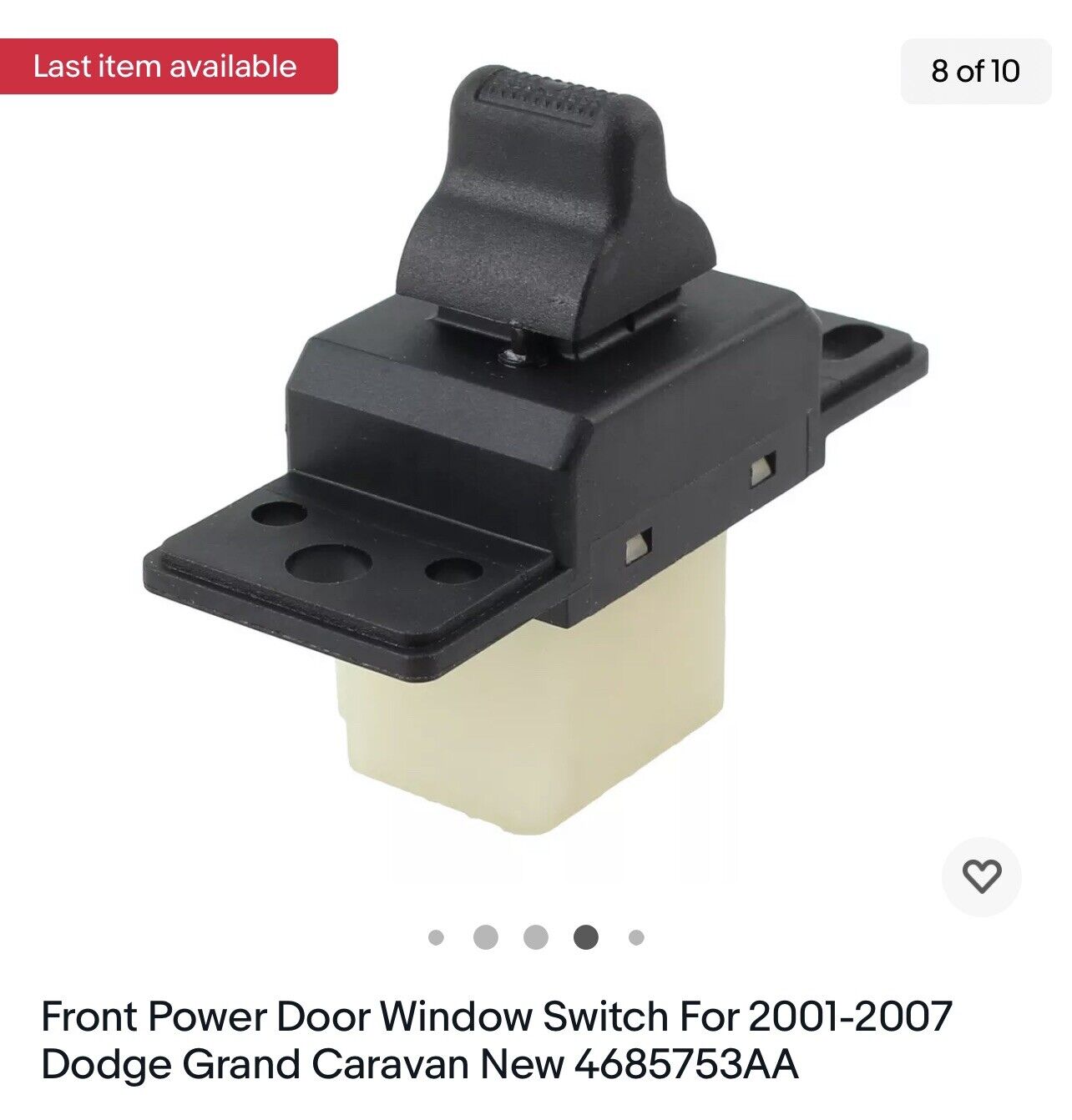 Front Power Door Window Switch For 2001-2007 Dodge Grand Caravan New 4685753AA