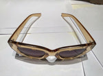 Retro Cat Eye Transparent Peach Sunglasses