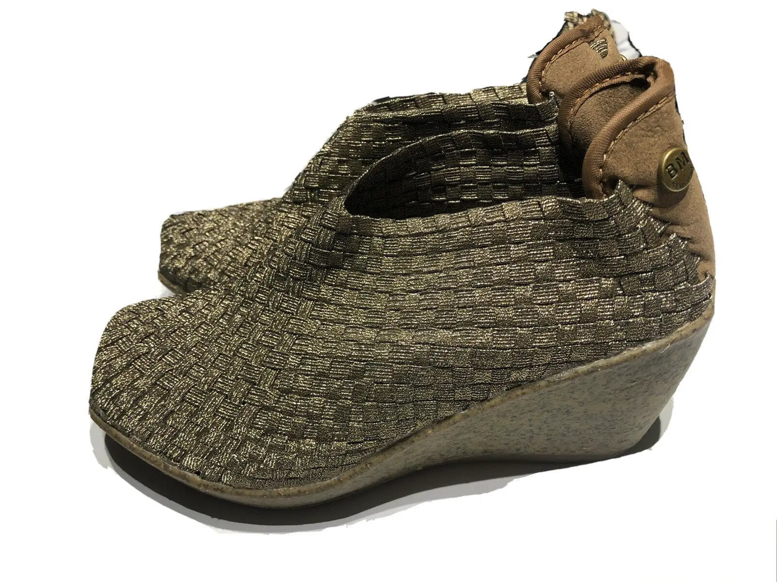 Bernie Mev Bronze Metallic Wedge Shoe Size 36 NEW by Bernie Mev