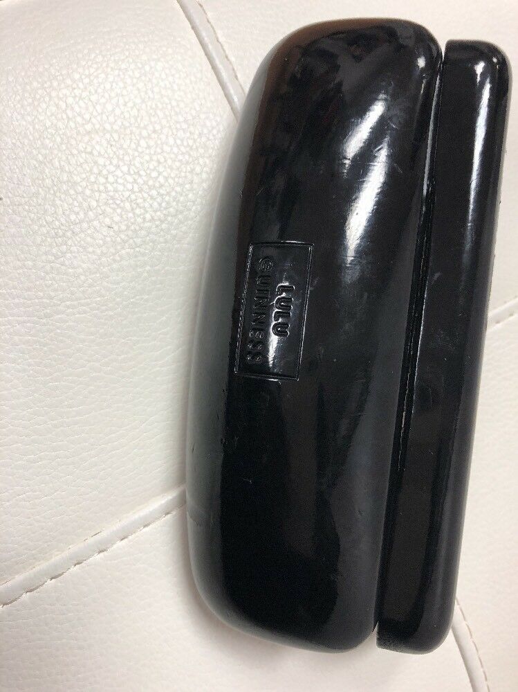 LULU GUINNESS BLACK HARD SHELL EYEGLASS CASE GUC