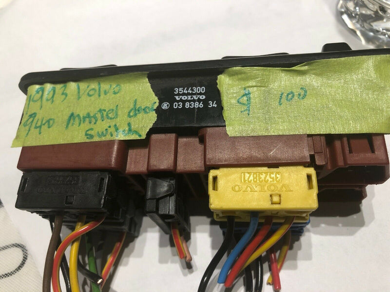 92-95 Volvo 740 940 Left Driver Master Switch 3544300 Door Window Bx 5 590-10E2