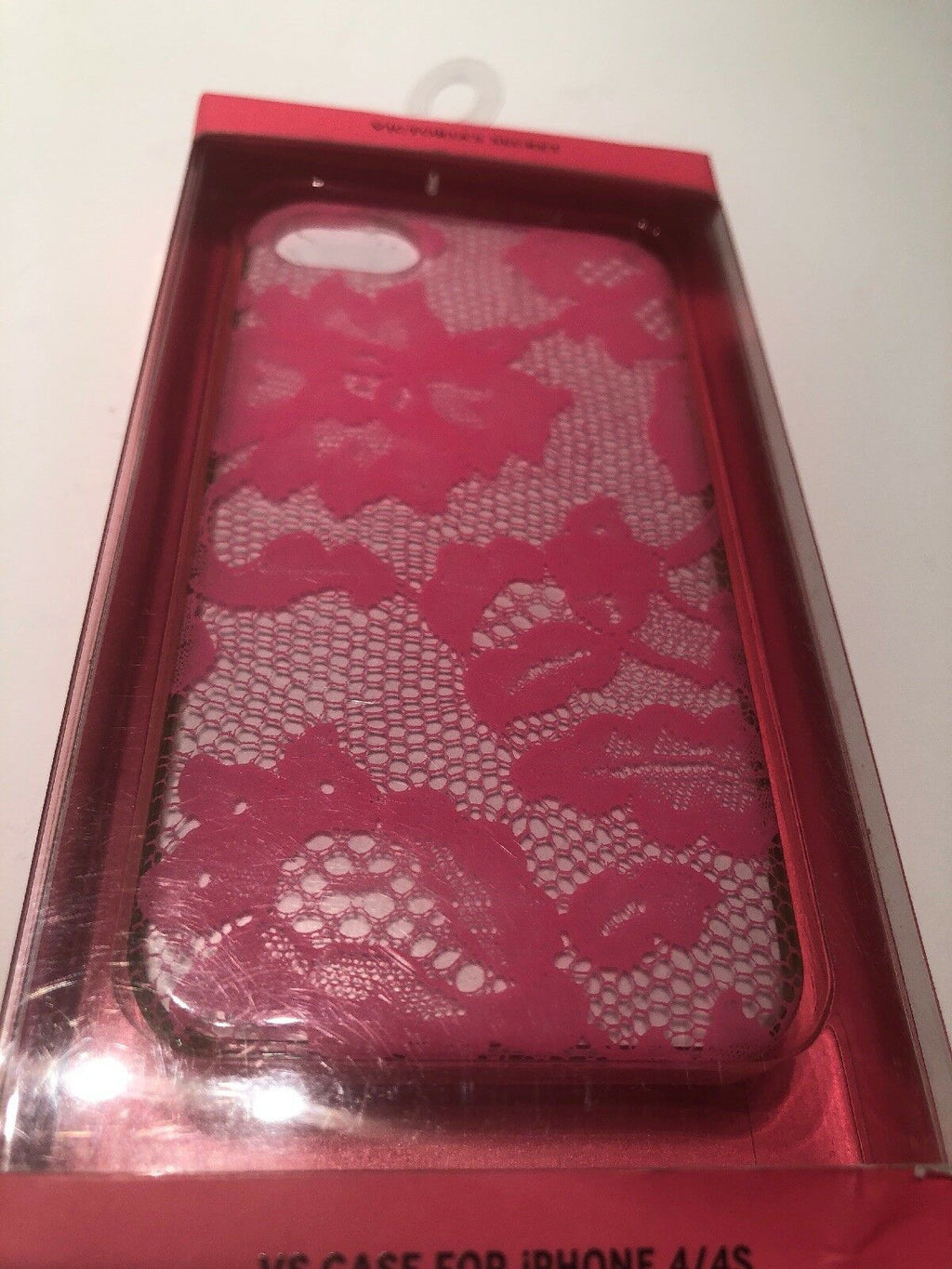1 Victoria's Secret BLACK FLORAL LACE iPhone 5 5s Phone Hard Case Pink LOGO