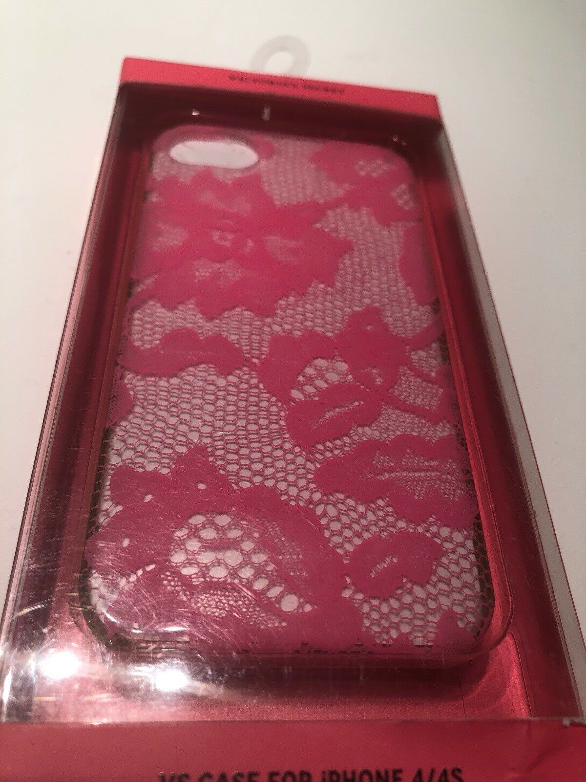 1 Victoria's Secret BLACK FLORAL LACE iPhone 5 5s Phone Hard Case Pink LOGO