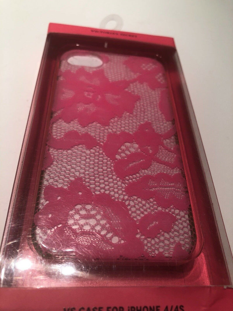 1 Victoria's Secret BLACK FLORAL LACE iPhone 5 5s Phone Hard Case Pink LOGO