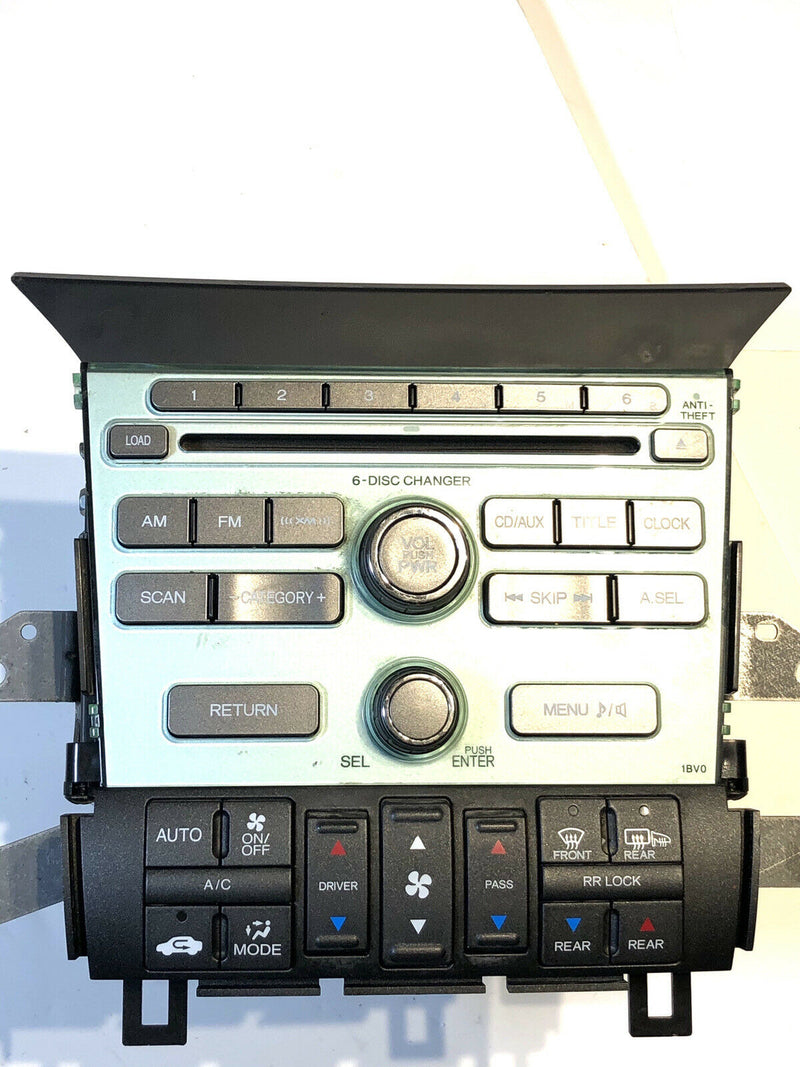 09-11 Honda Pilot CD Player Radio Climate Temp Heater AC Control 1XV0 OEM 2009