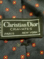 Christian dior cravates new york paris tie blue and raspberry design tie.