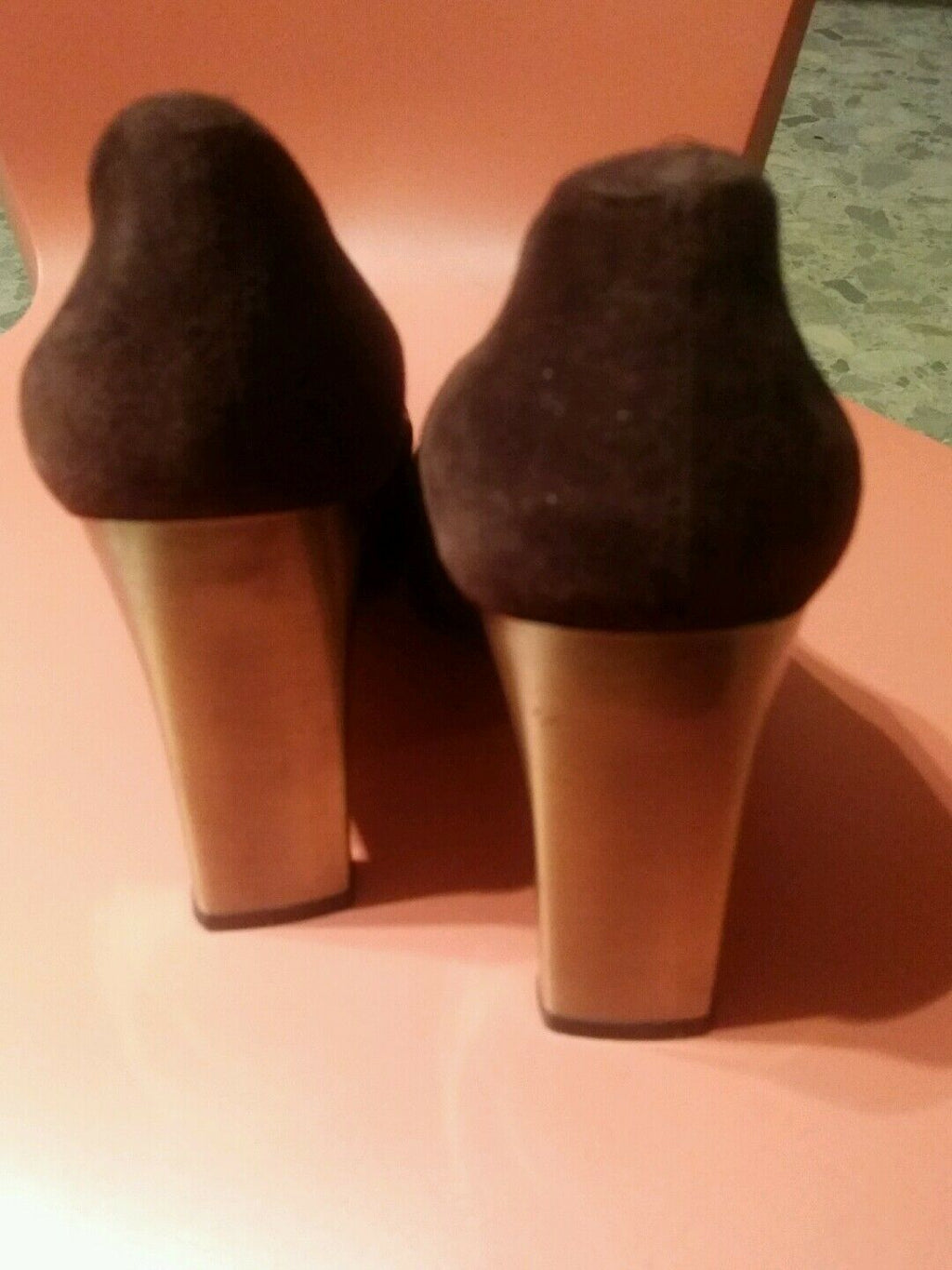 monique brown suede made in spain pumpssize 10m 3 inch heels