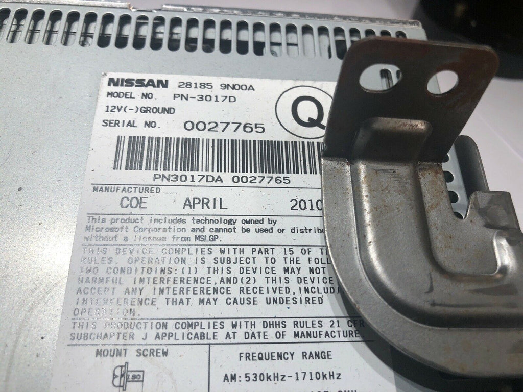 2011 Nissan Maxima OEM Factory CD AUX Player Radio FM/AM OEM P/N: 28185 ZX75A