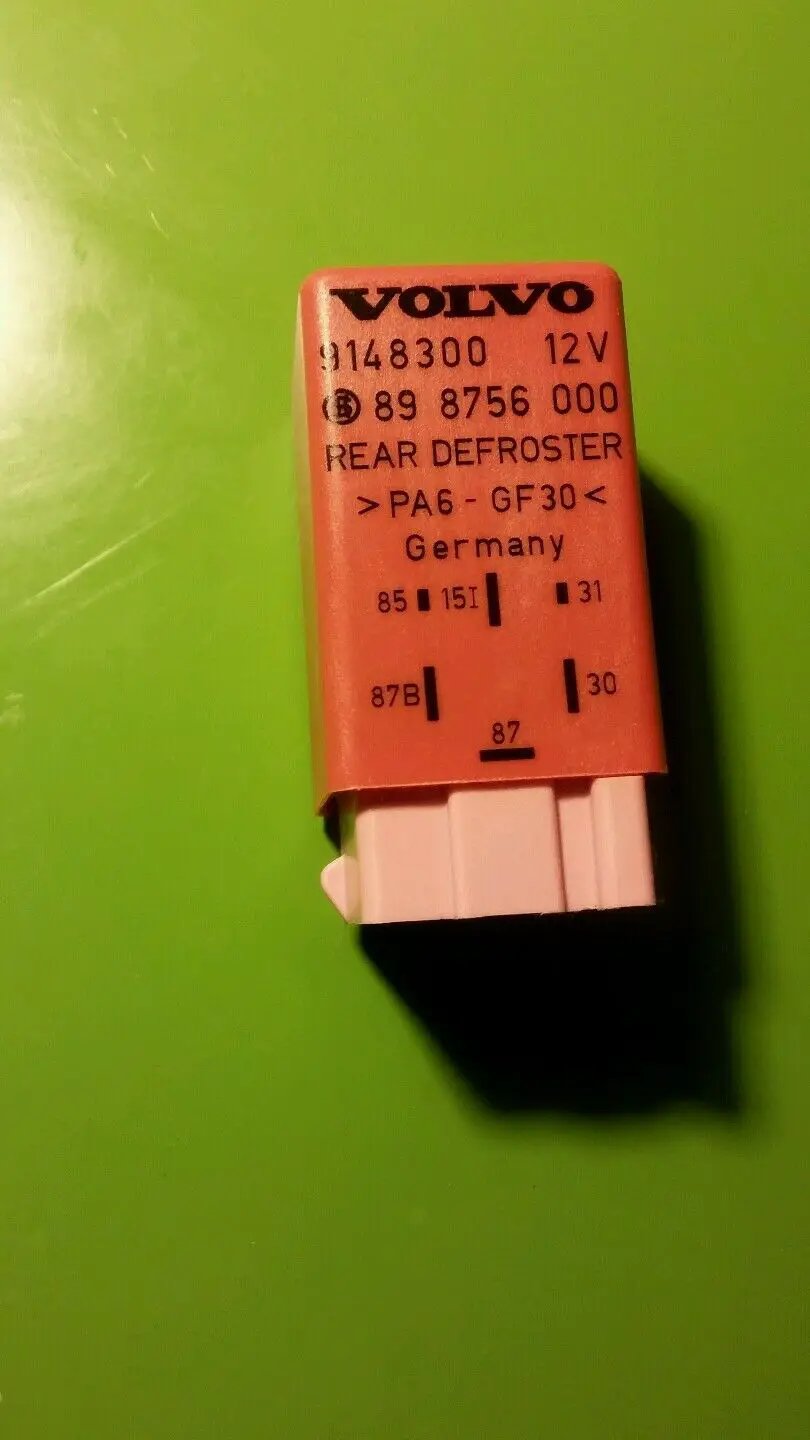Volvo 9148300 Rear Defroster Relay Orange V70 S70 C70 OEM by Volvo