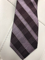 $185 MICHAEL KORS Mens BLUE PURPLE CHECK  NECKTIE CLASSIC SILK NECK TIE 58X3.25