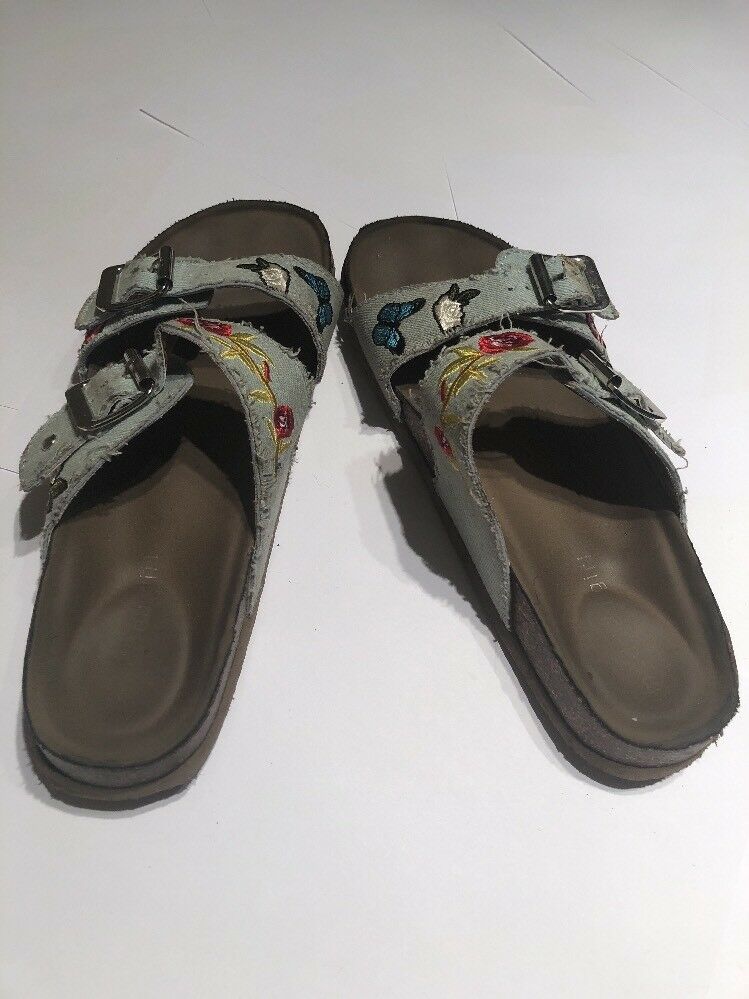 Madden Girl Brando Women US 6 Floral Jean Slides Sandal Pre Owned