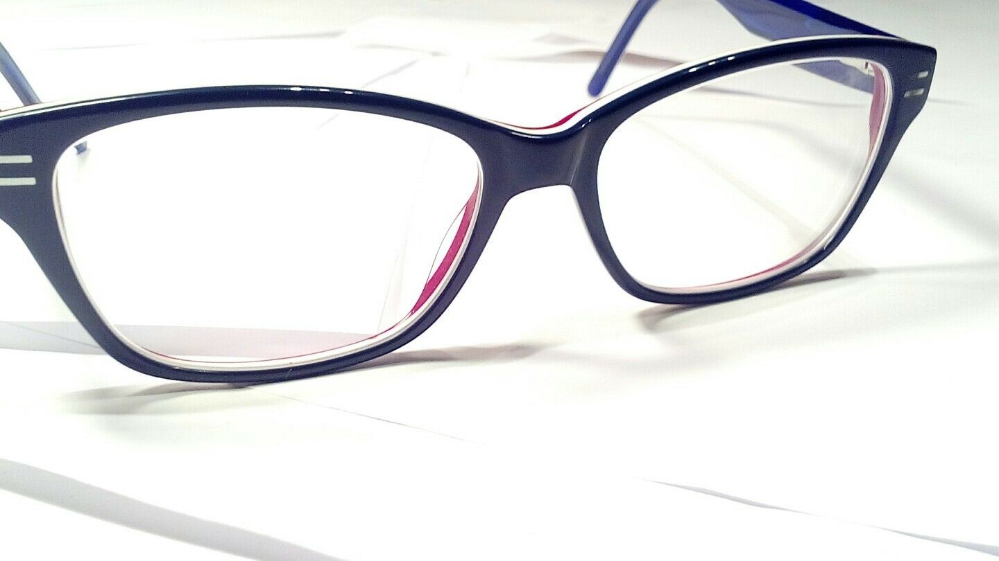 red white and blue wafare style eyeglass frames