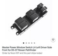 Master Power Window Switch LH Left Driver Side Front for 05-07 Nissan Pathfinder by AM Autoparts