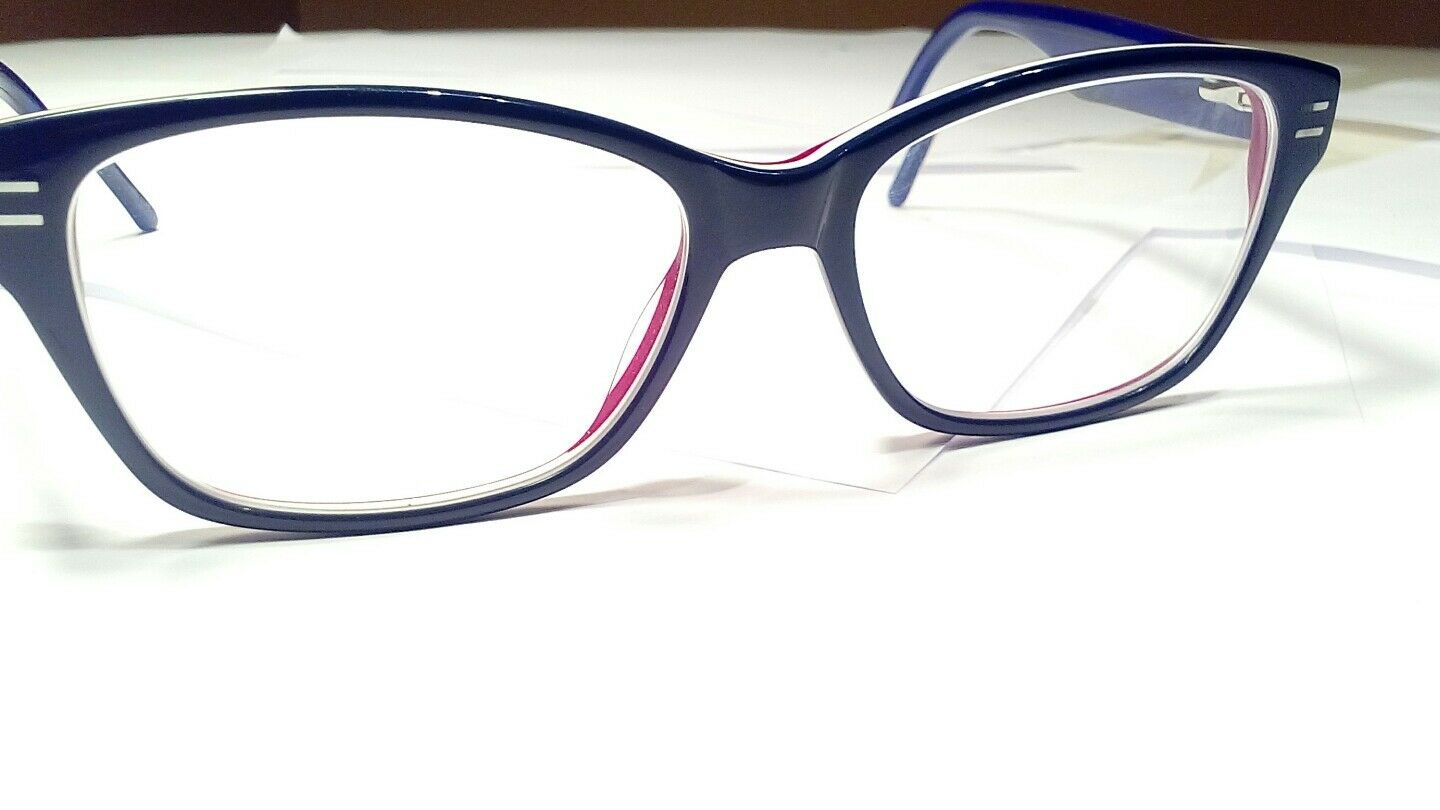 red white and blue wafare style eyeglass frames