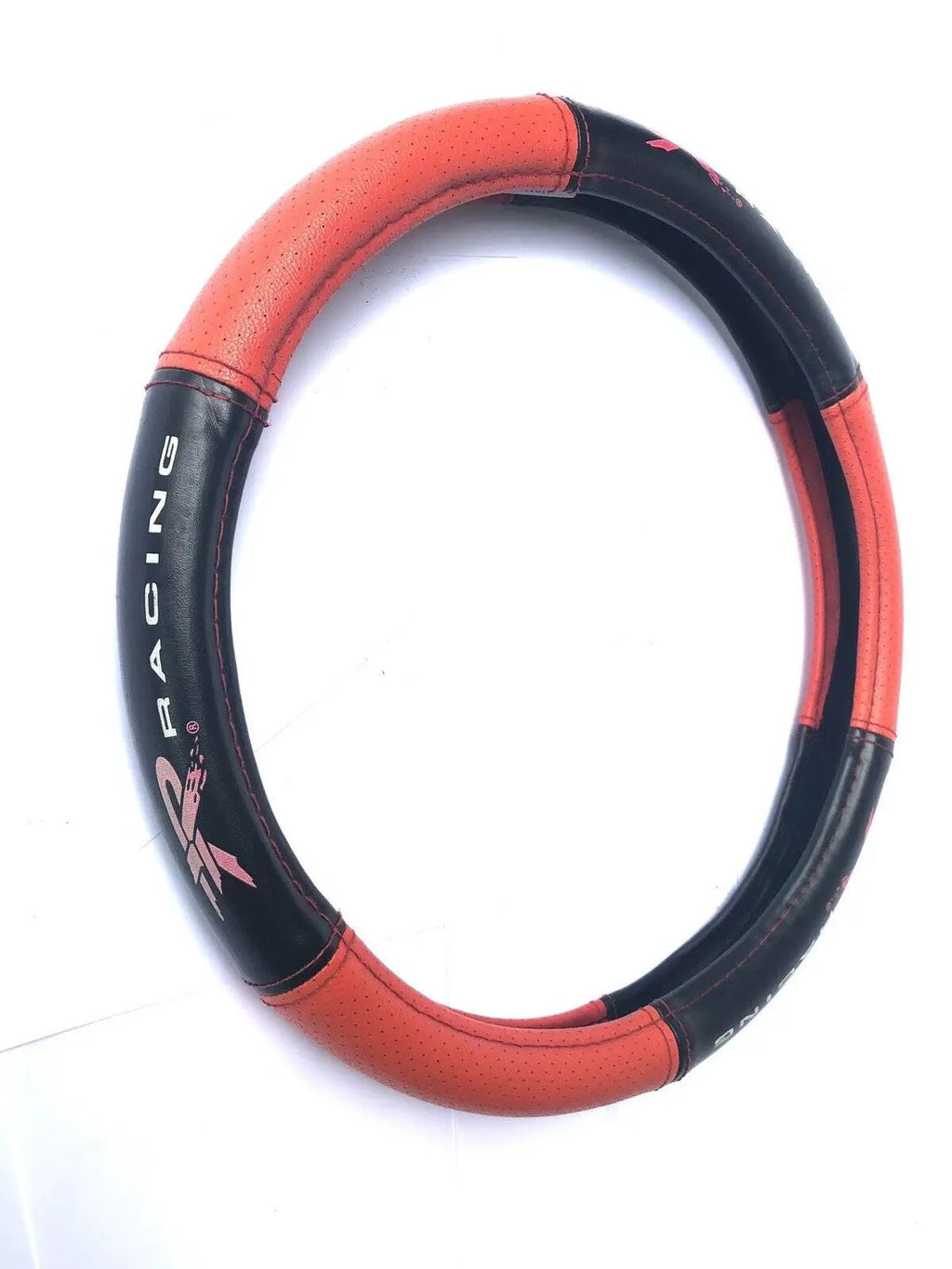 RACING GTX Steering Wheel Cover for Auto Car SUV CAR LeatherRRD BLACK CLEAN by BDK