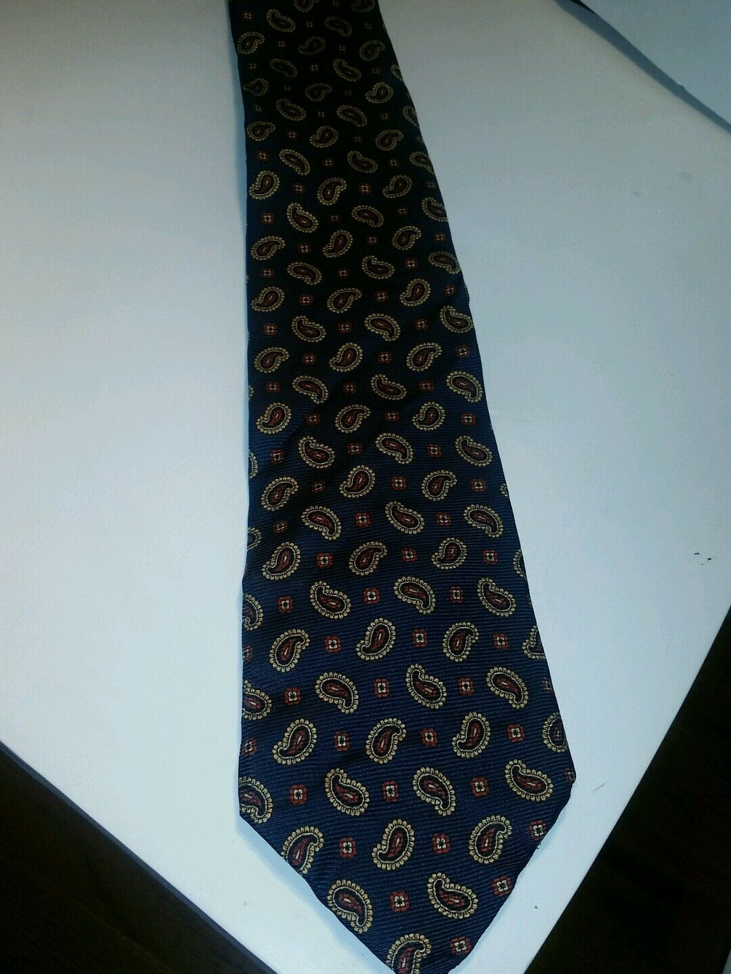 gap blue premium authentic neckwear blue paisley print